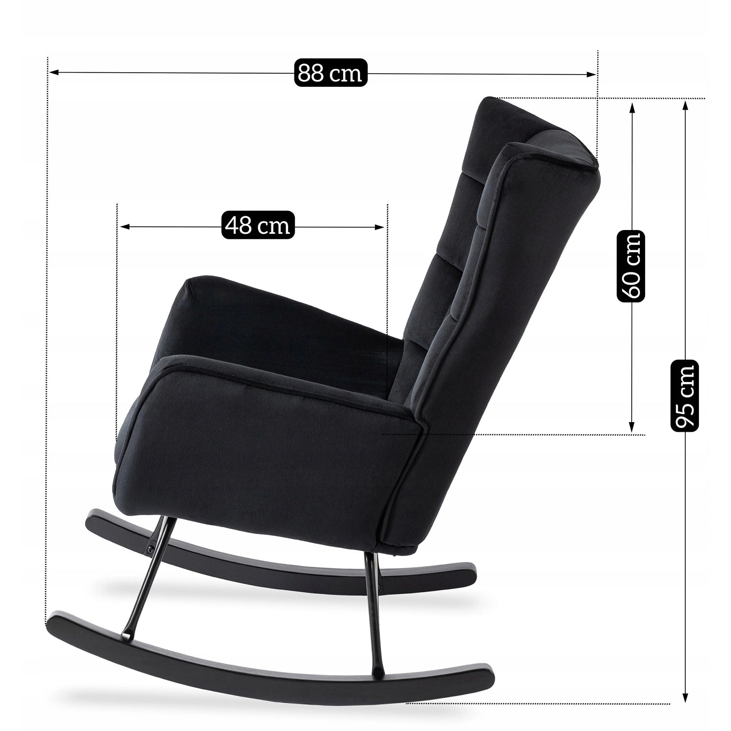 JACKSON Schaukelstuhl Velour