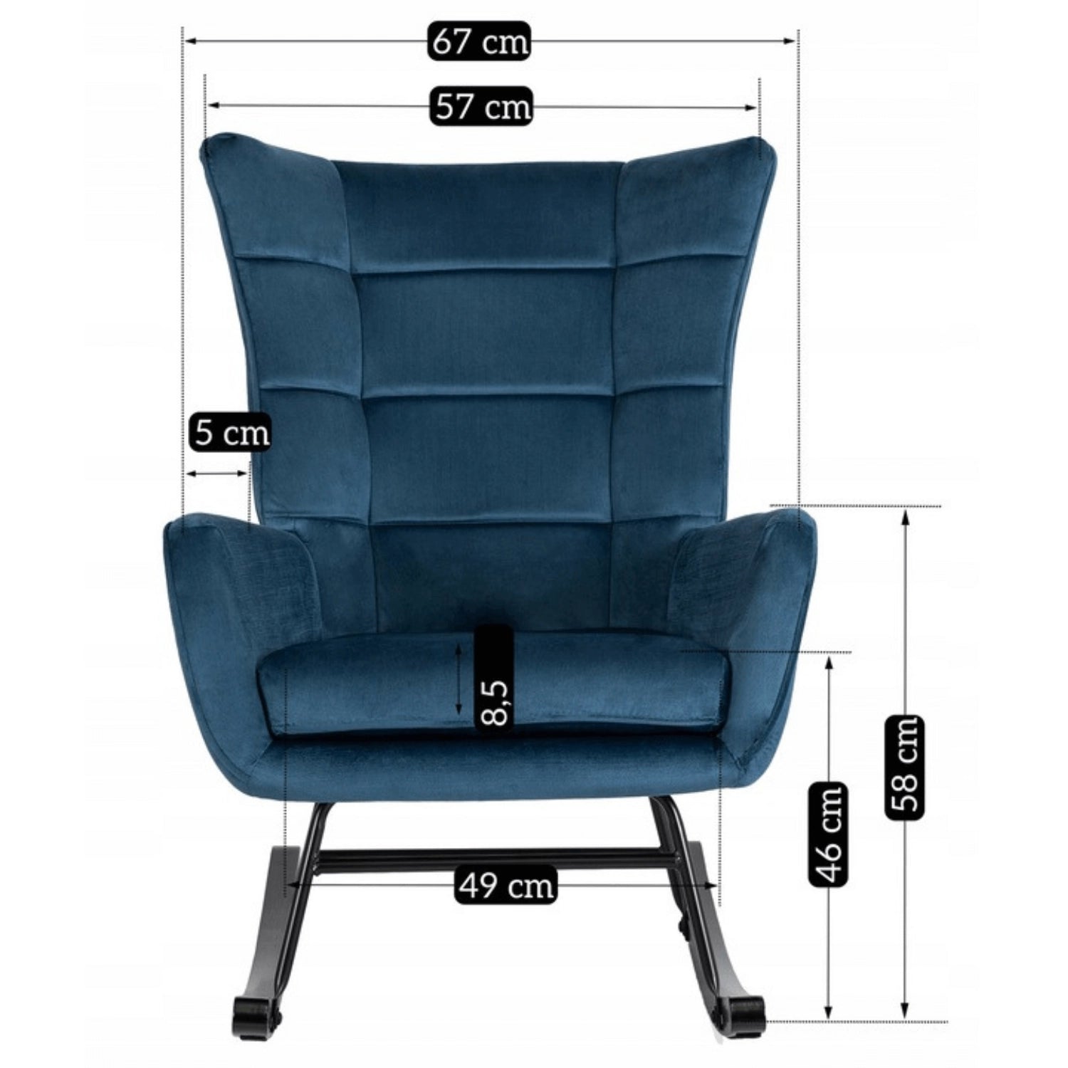JACKSON Schaukelstuhl Velour