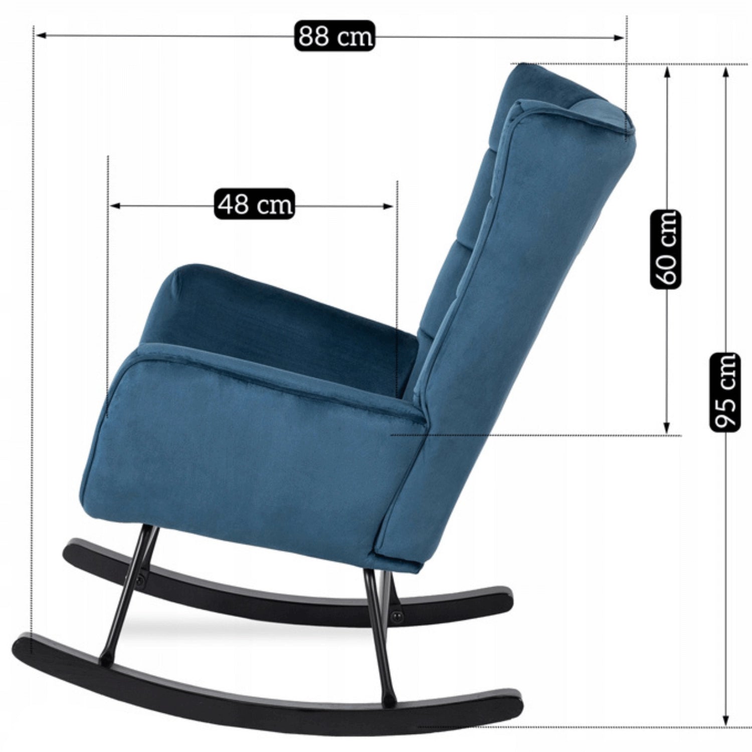 JACKSON Schaukelstuhl Velour