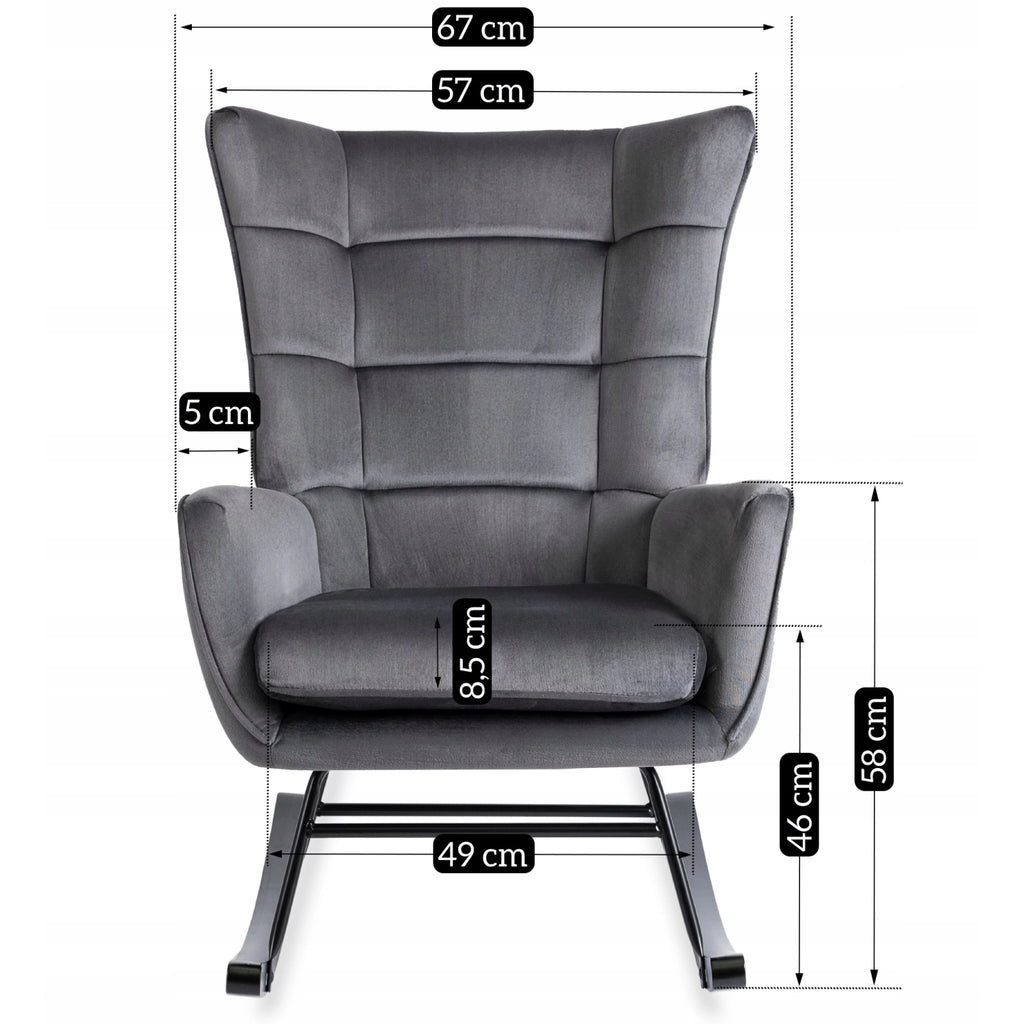 JACKSON Schaukelstuhl Velour