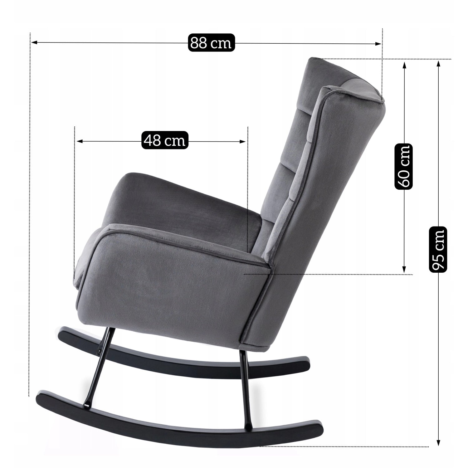 JACKSON Schaukelstuhl Velour