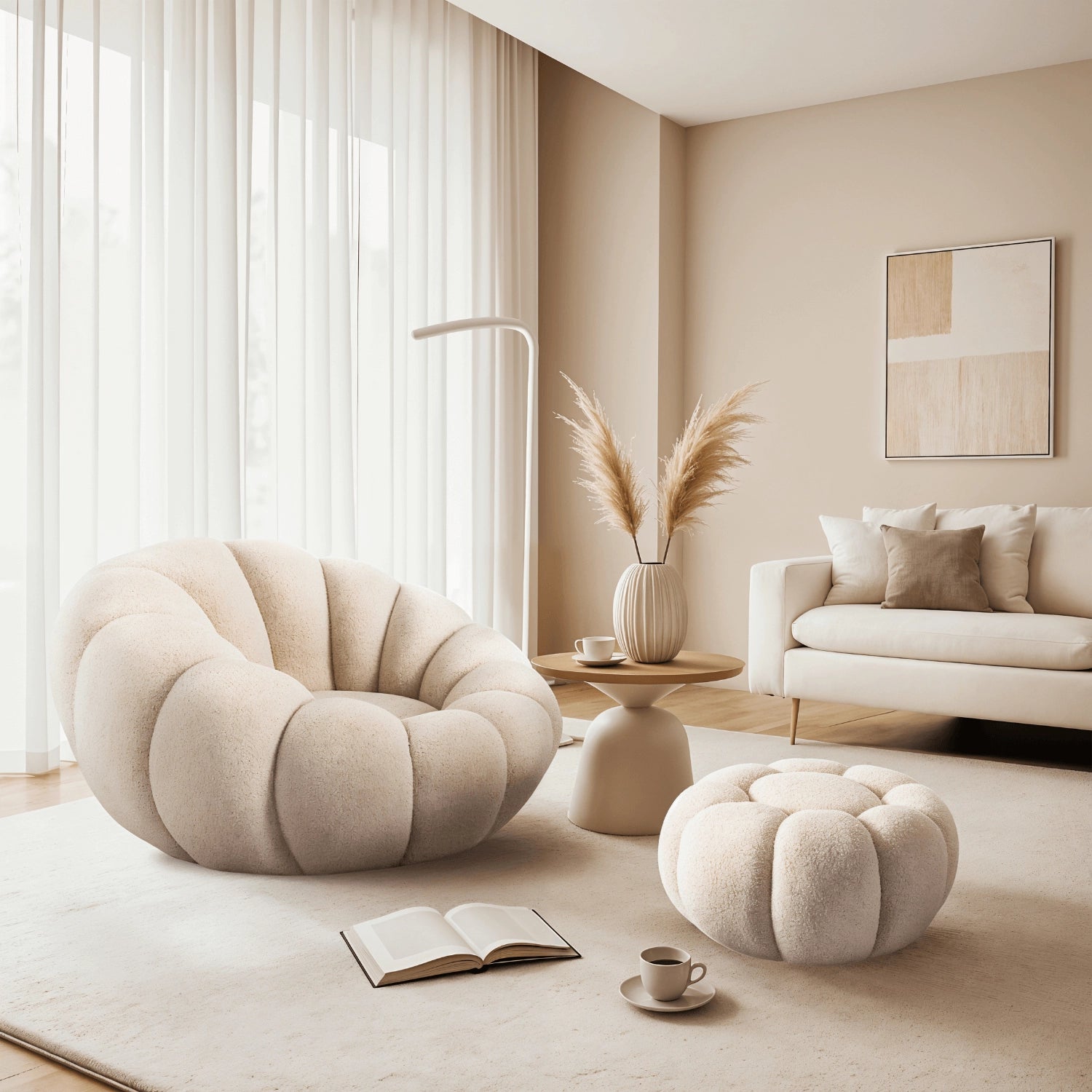 PETTIT Sessel mit Pouf