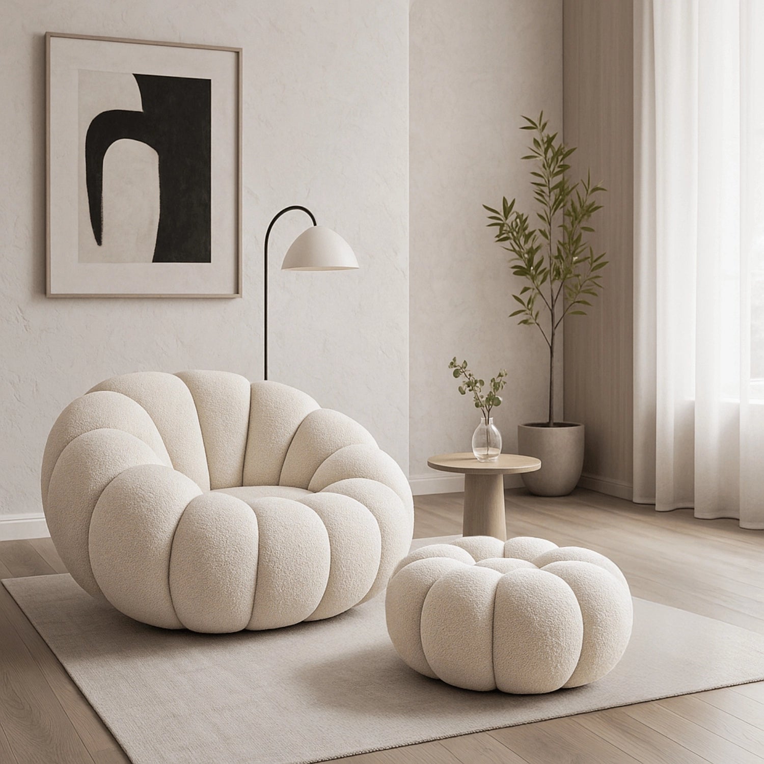PETTIT Sessel mit Pouf