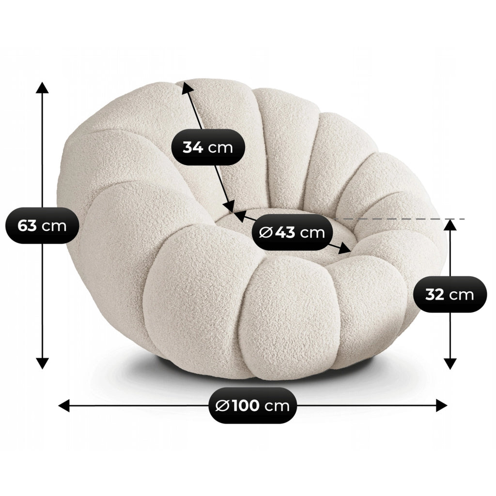 PETTIT Sessel mit Pouf