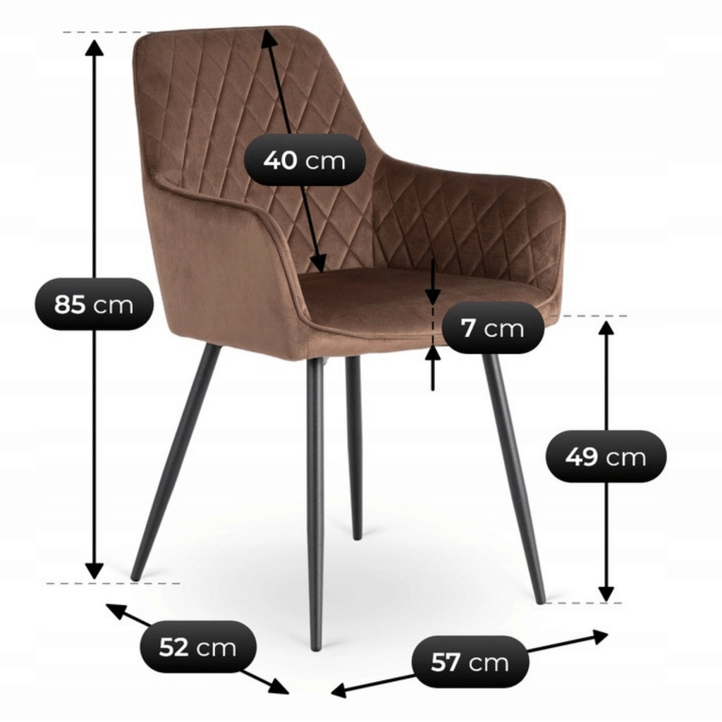 BRESSO-Stuhl Velour
