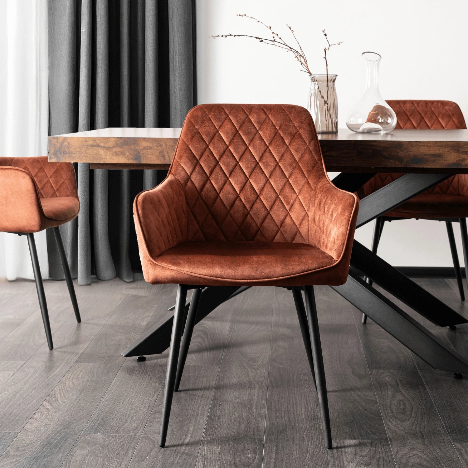 BRESSO-Stuhl Velour