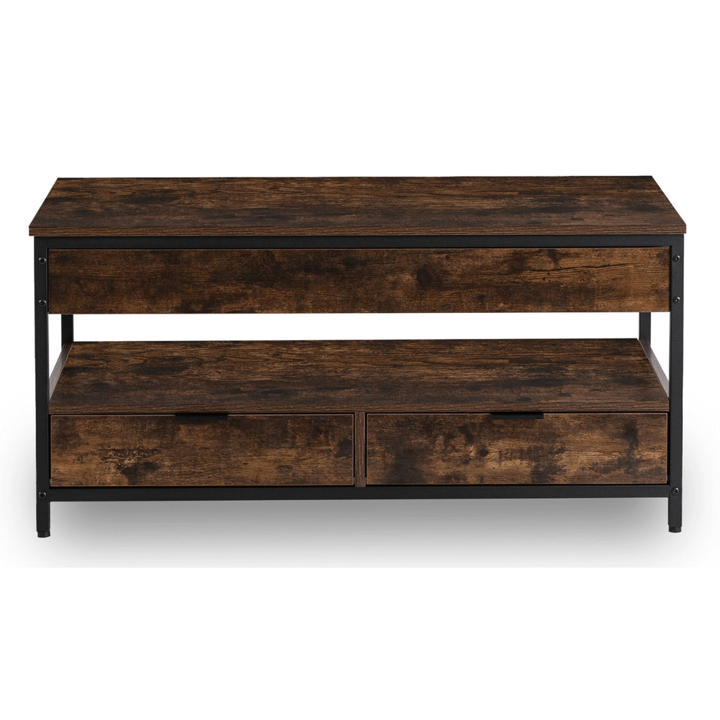 LUCA Couchtisch 100 cm Rustikale Eiche