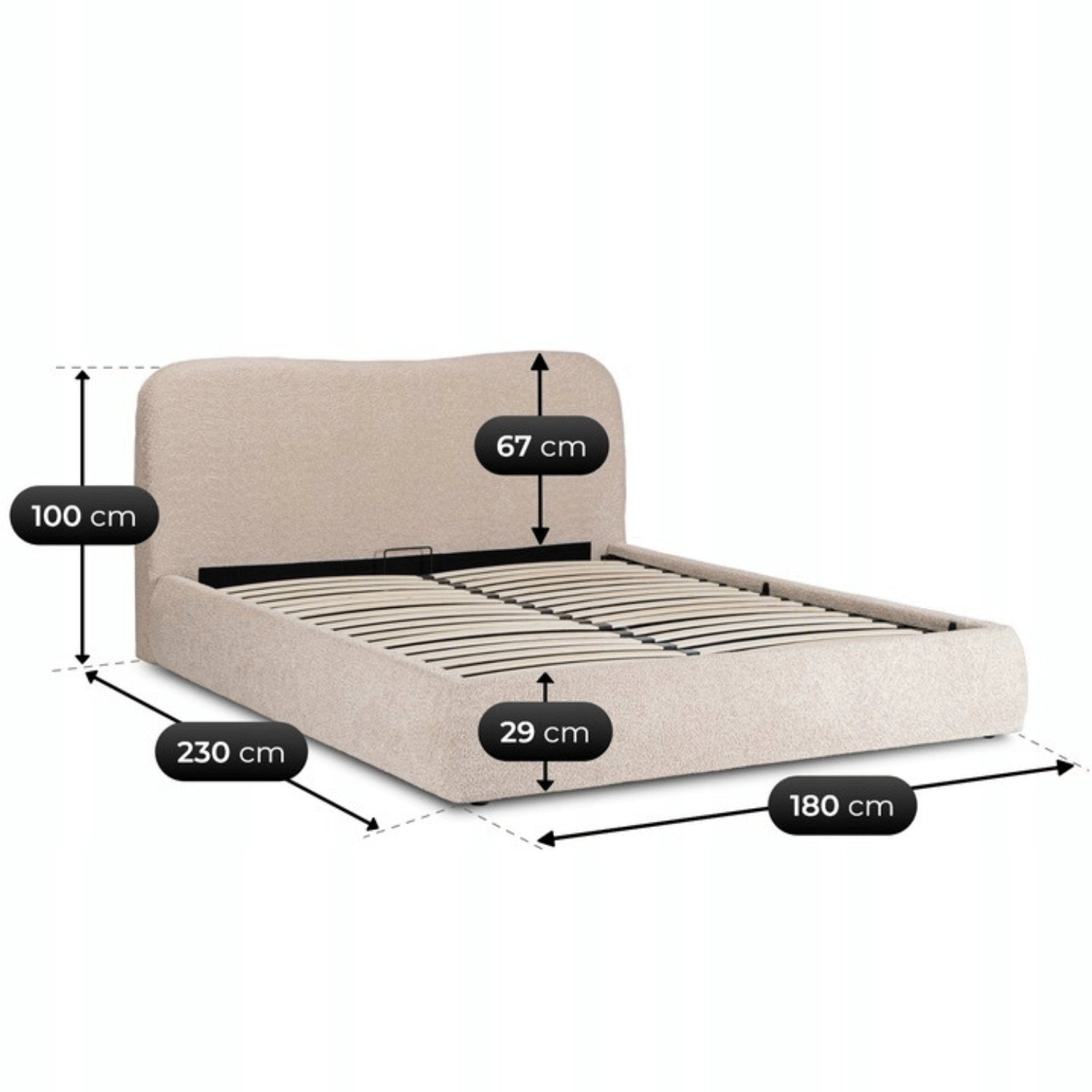 Bett 160x200 BRISTOL mit Behälter