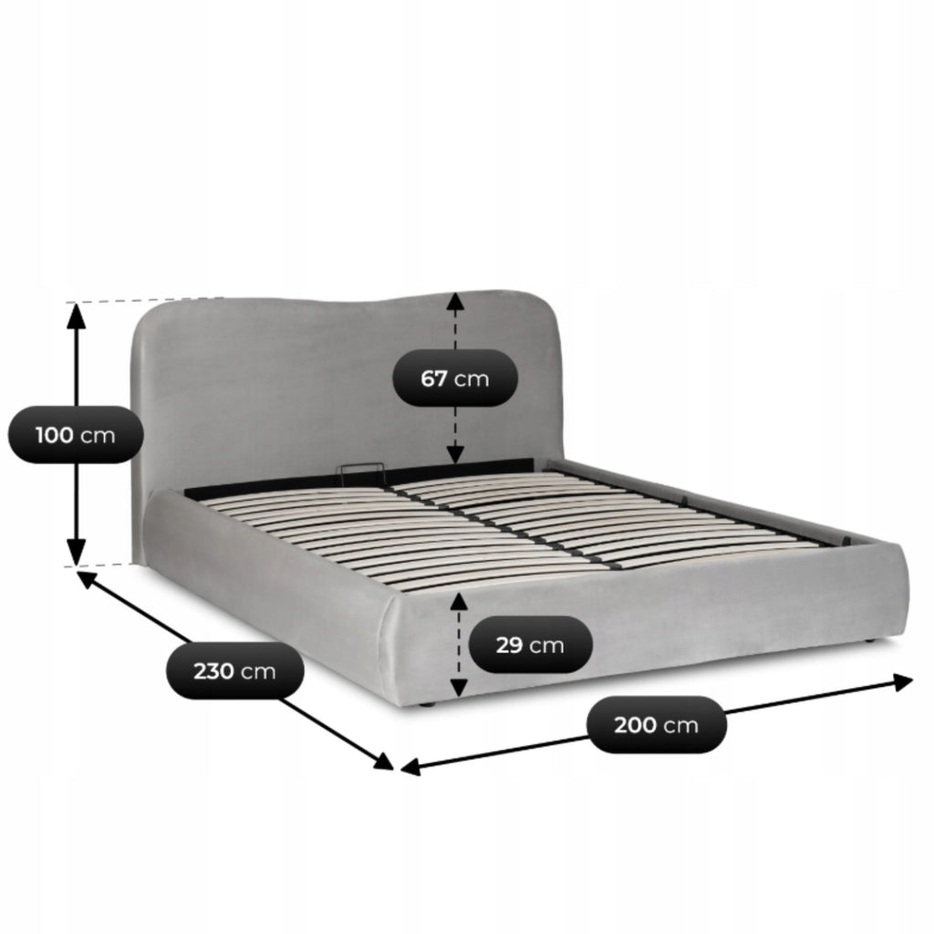 Bett 180x200 BRISTOL mit Behälter