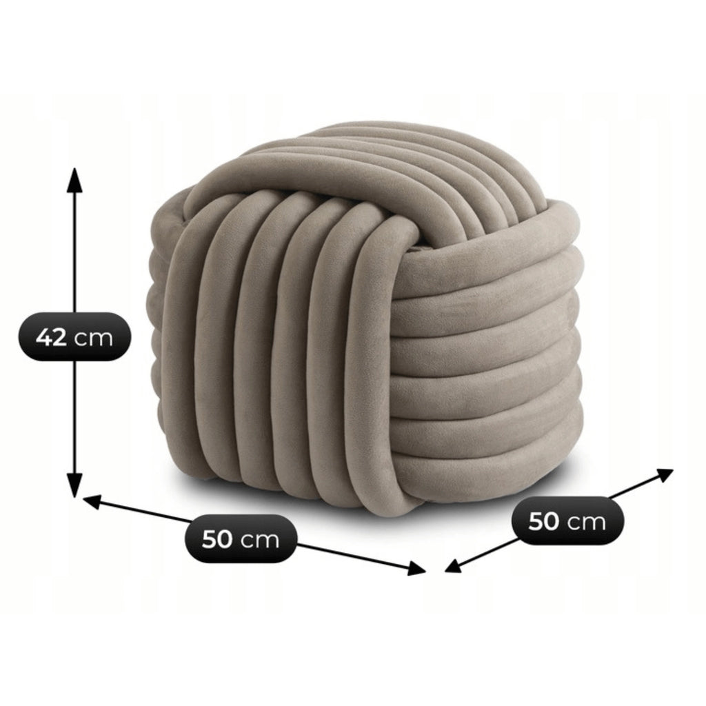 MAGMA Geflochtener Pouffe Velour