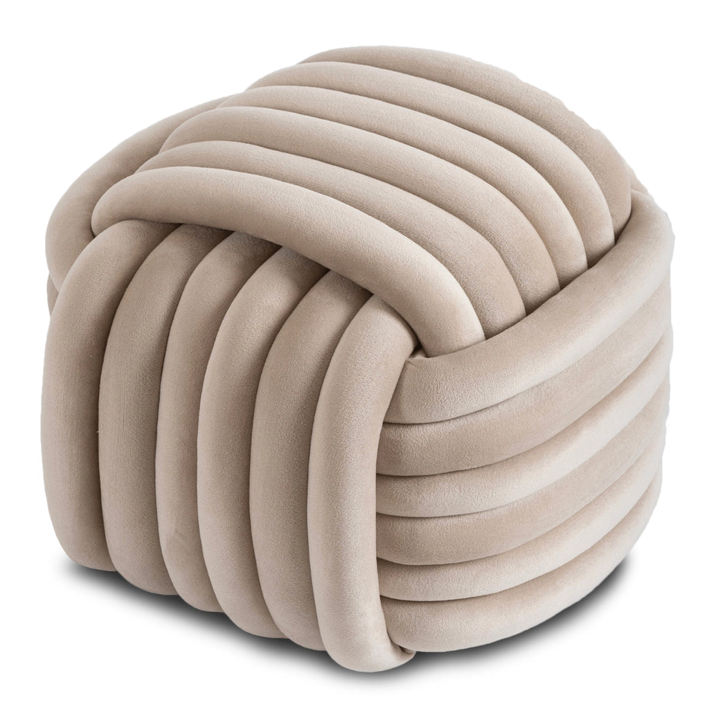 MAGMA Geflochtener Pouffe Velour