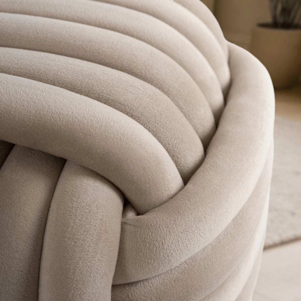 MAGMA Geflochtener Pouffe Velour