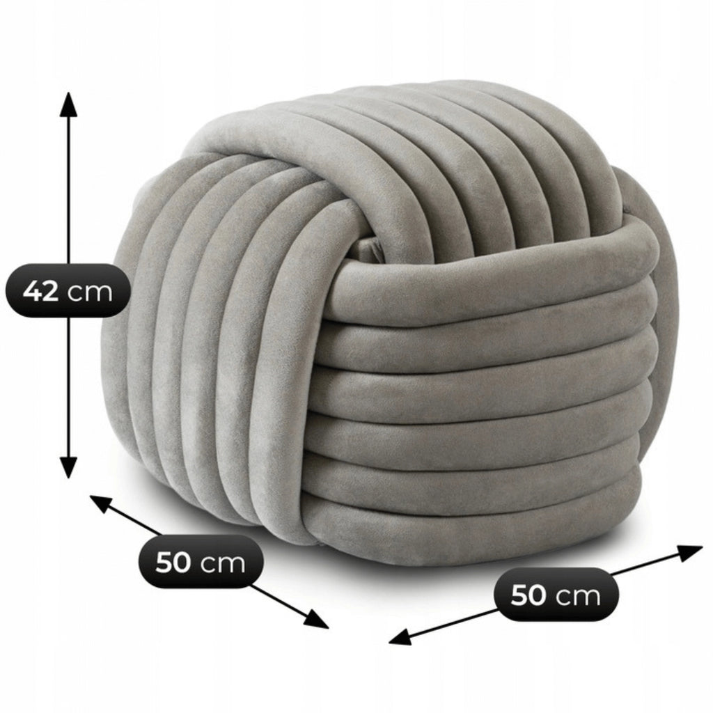 MAGMA Geflochtener Pouffe Velour