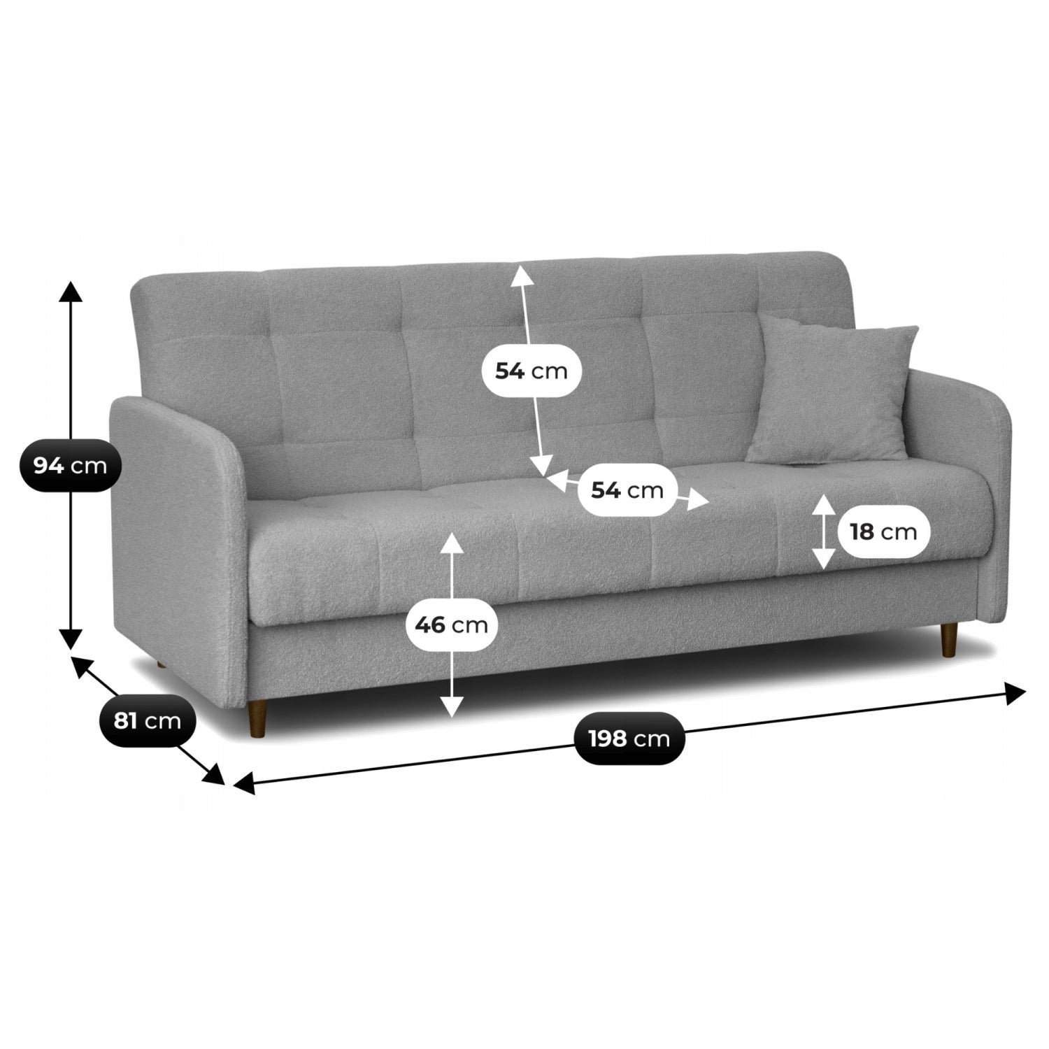 Schlafsofa TIVOLI Grau