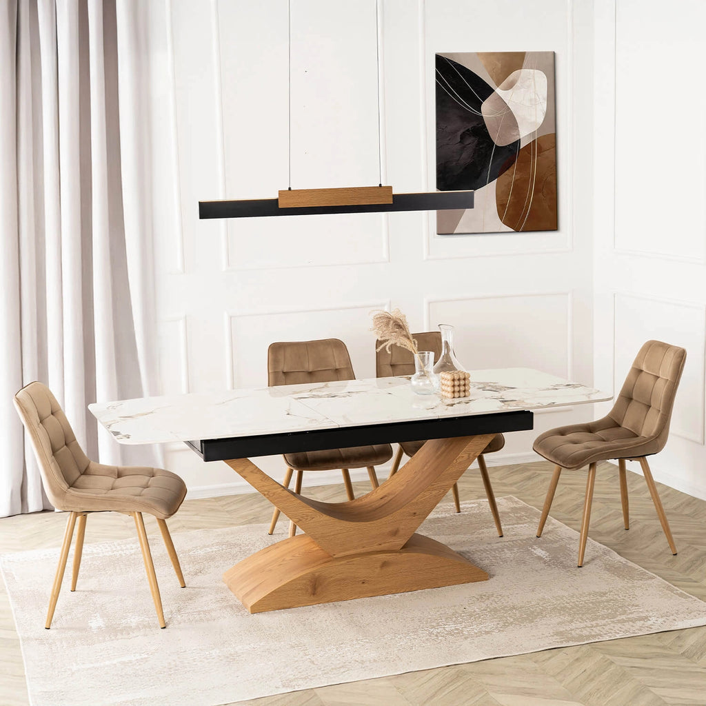 ALICANTE Keramik-Ausziehtisch 160–200 cm