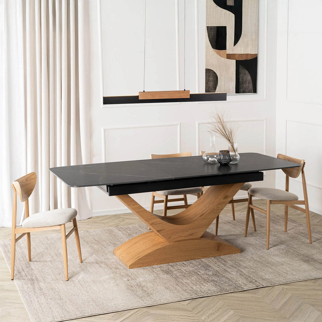 ALICANTE Keramik-Ausziehtisch 160–200 cm