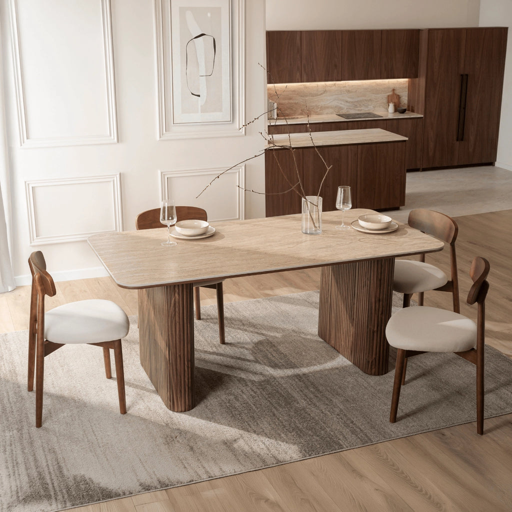 ARAMIS Keramik-Tisch 180 cm Travertin
