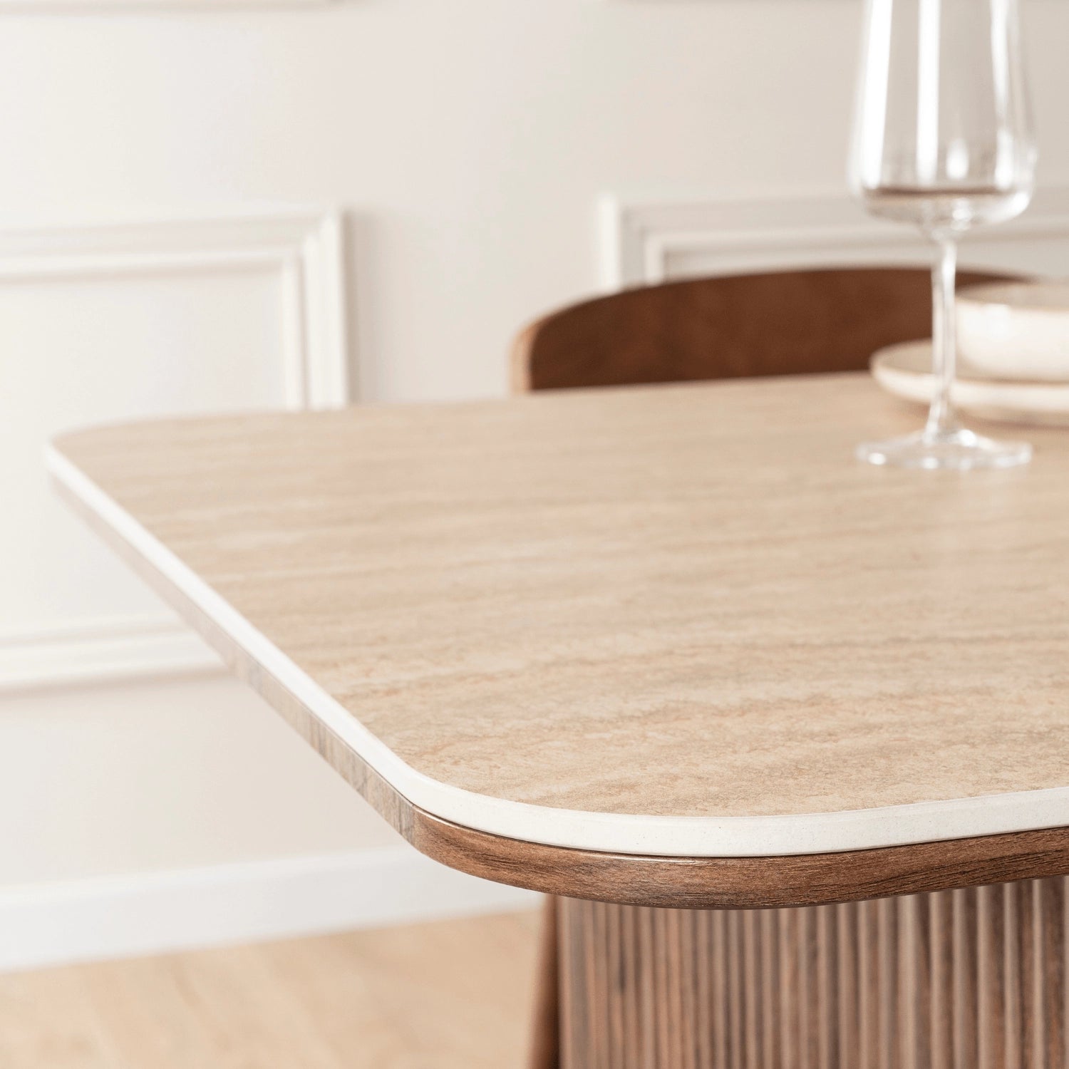 ARAMIS Keramik-Tisch 180 cm Travertin