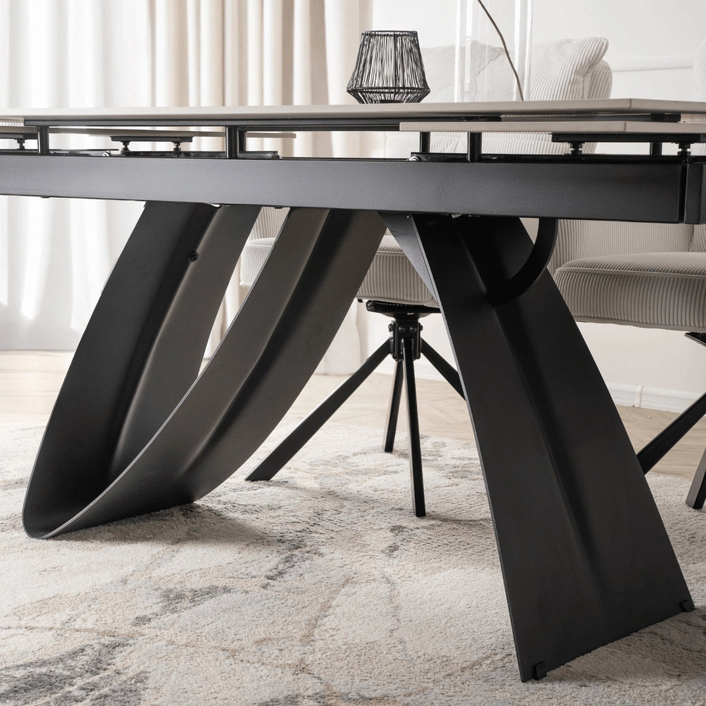 DEVON Keramik-Ausziehtisch 160–220 cm