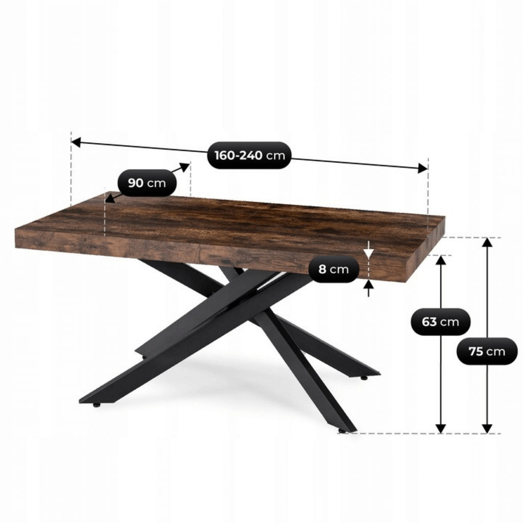 HAMPTON Ausziehtisch 160–240 cm