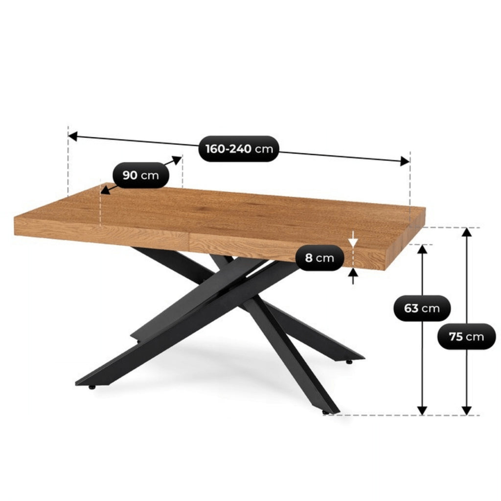 HAMPTON Ausziehtisch 160–240 cm