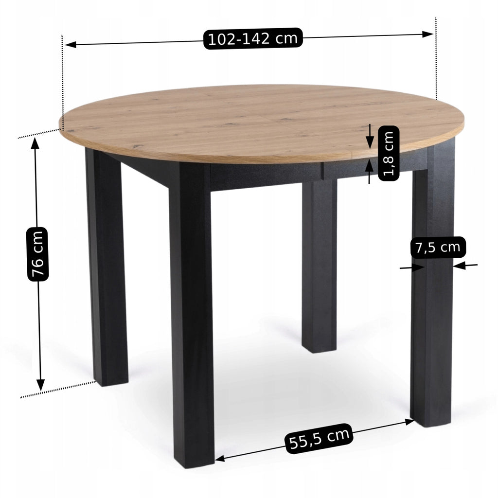 Harry Ausziehtisch 102–142 cm