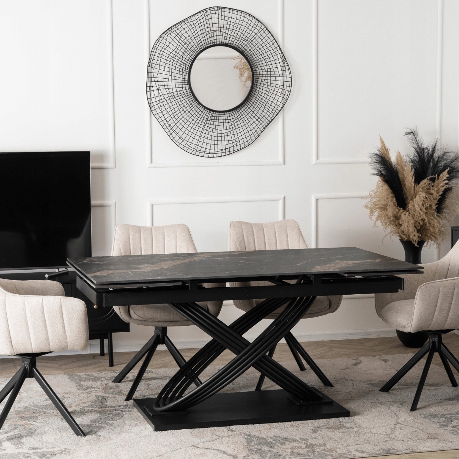 IBIZA Keramik-Ausziehtisch 160–240 cm