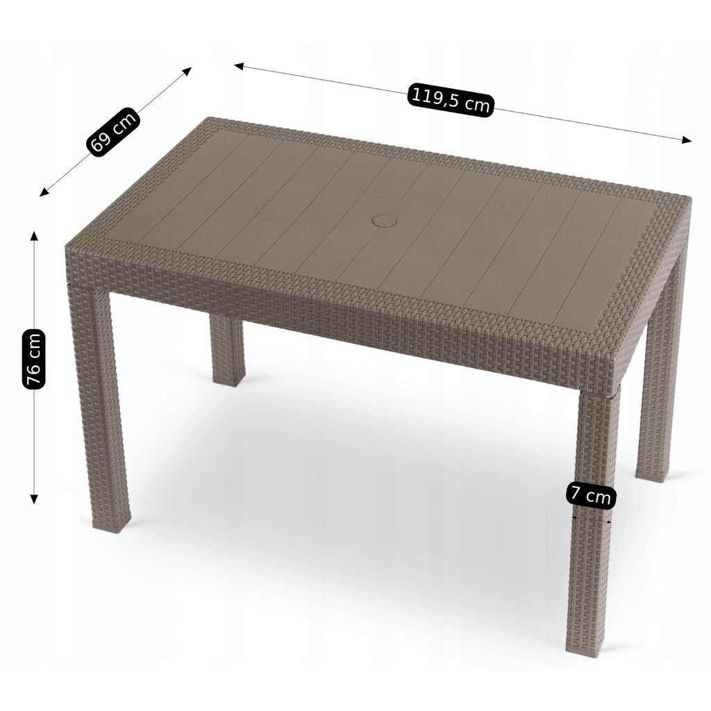 Gartentisch FARGO Braun