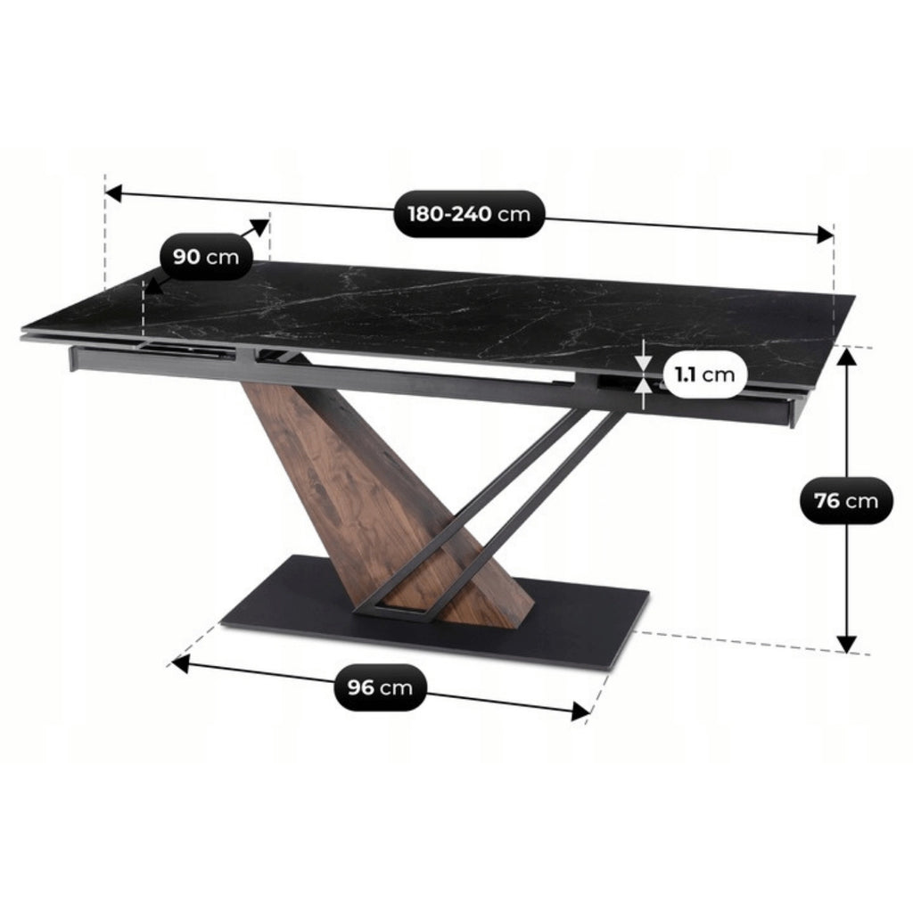 REX 2 Keramik-Ausziehtisch 180–240 cm