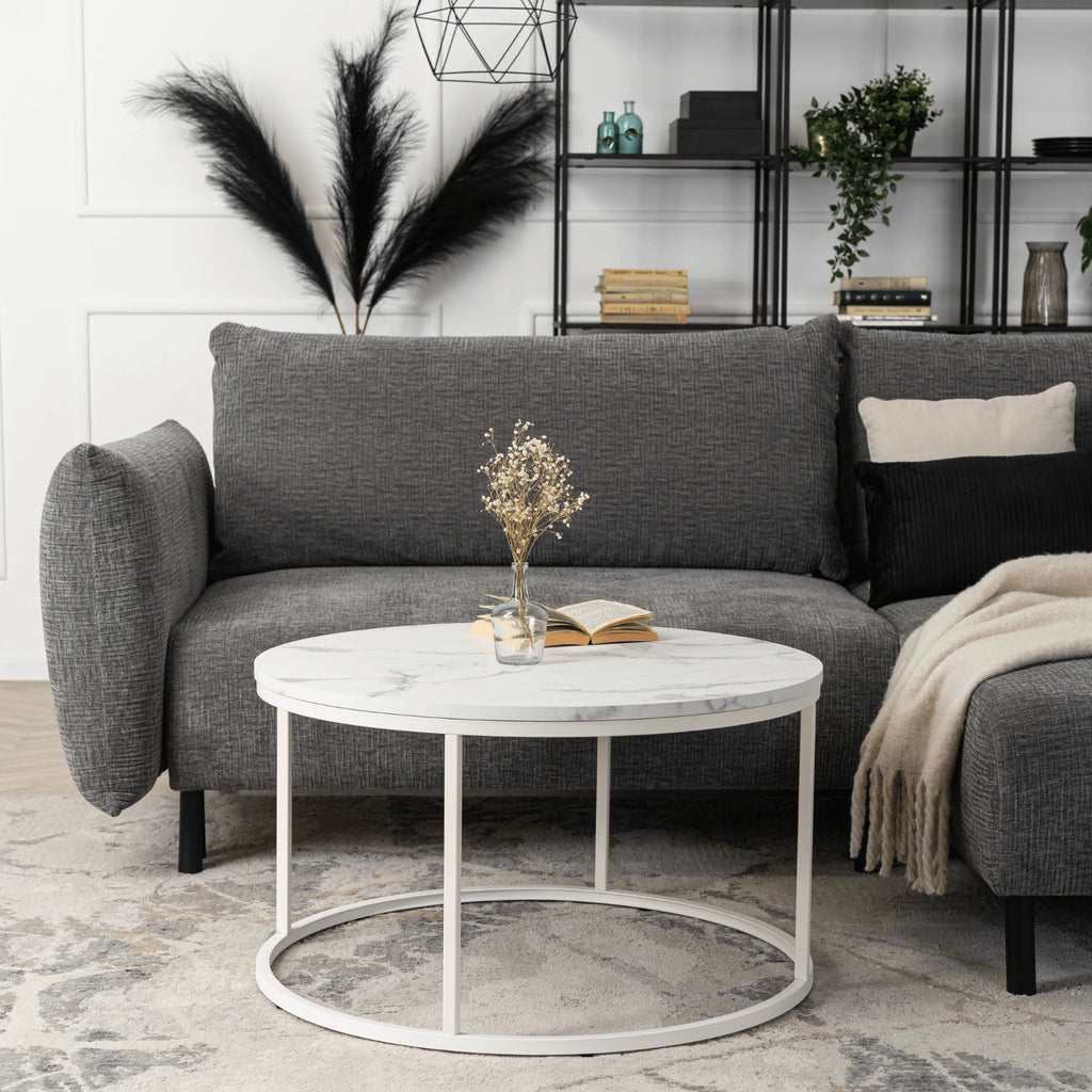 AGNES MAX Couchtisch Weißer Marmor
