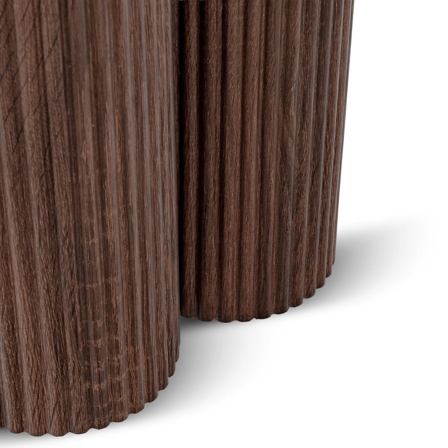 ALMERIA Kaffeetisch Travertin/Walnuss 50 cm