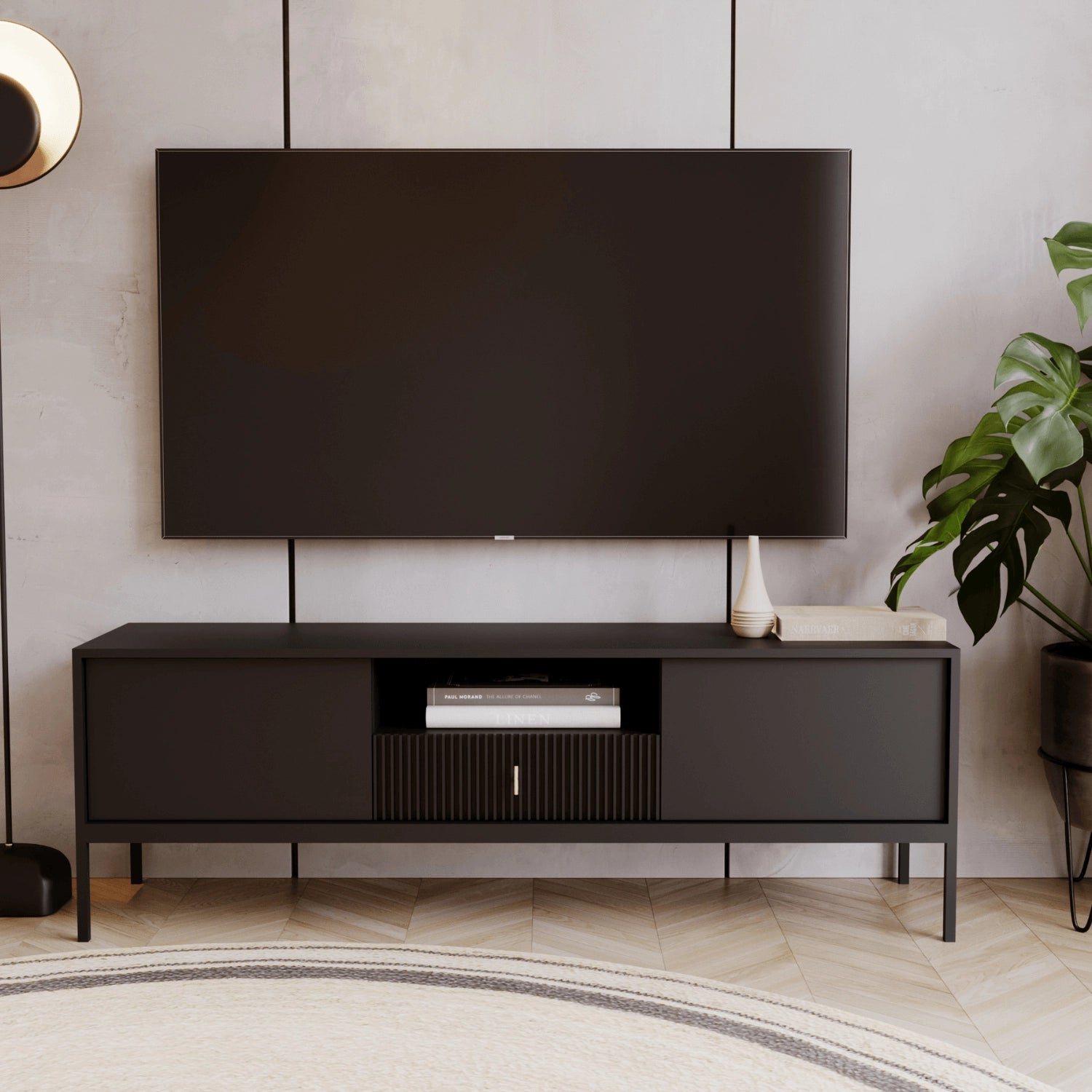 MARCOS TV-Schrank 154 cm Rillen-Front