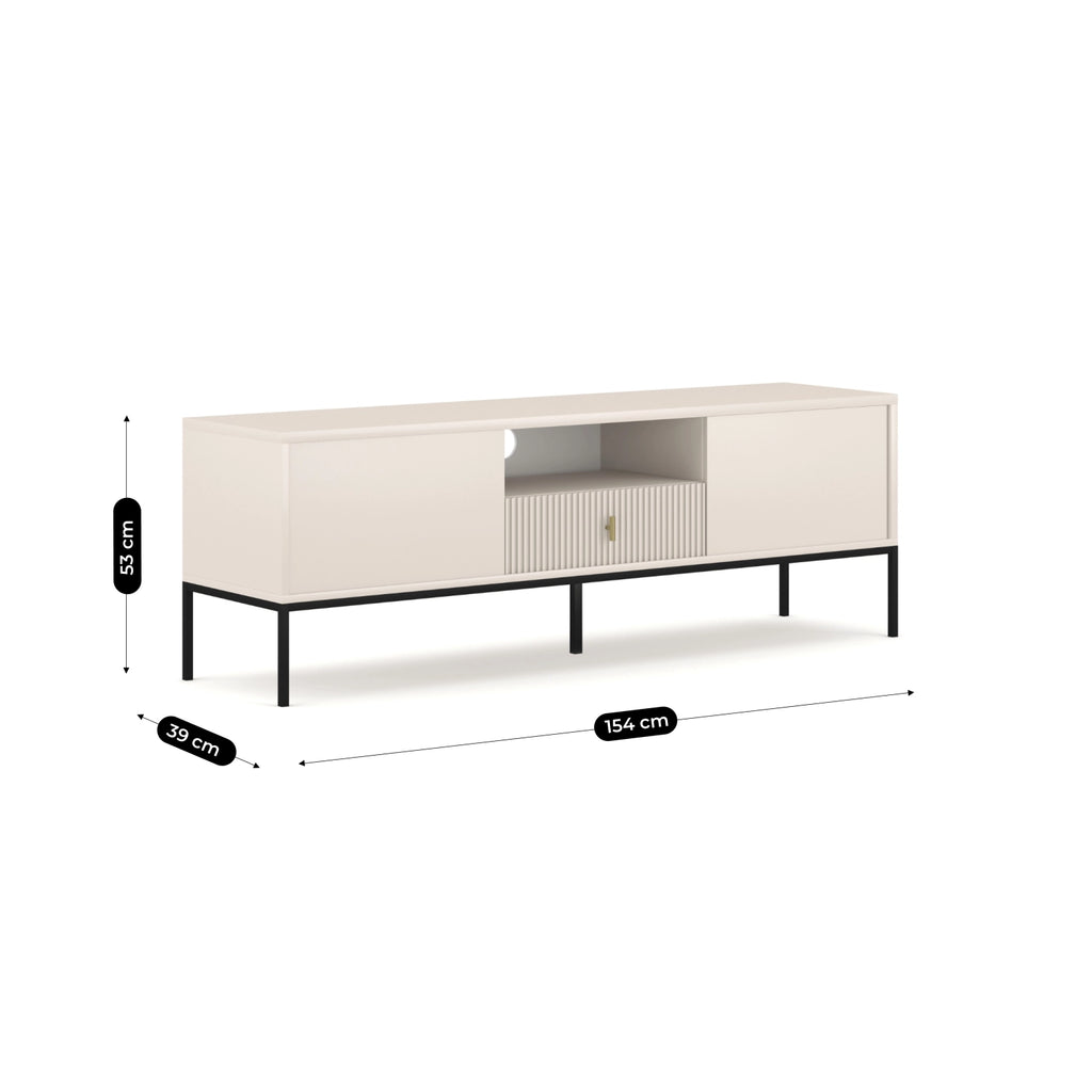 MARCOS TV-Schrank 154 cm Rillen-Front