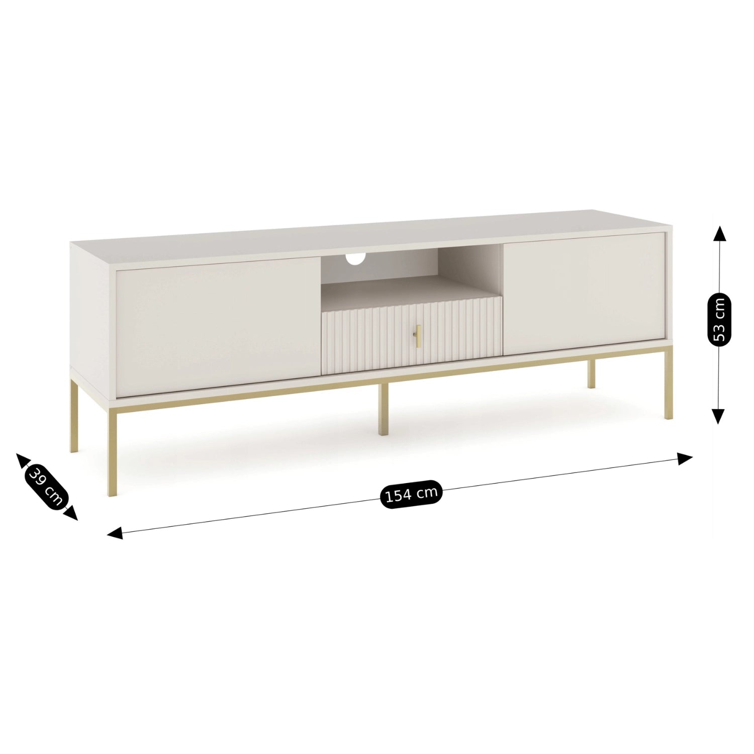 MARCOS TV-Schrank 154 cm Rillen-Front