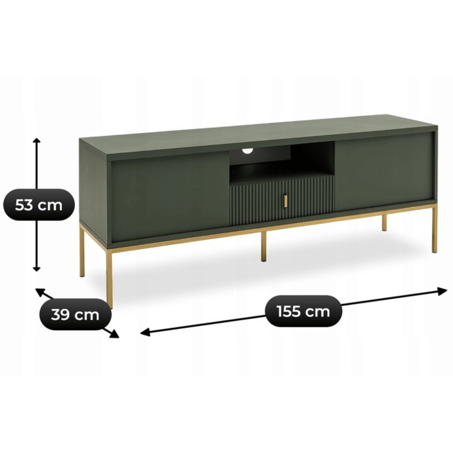 MARCOS TV-Schrank 154 cm Rillen-Front