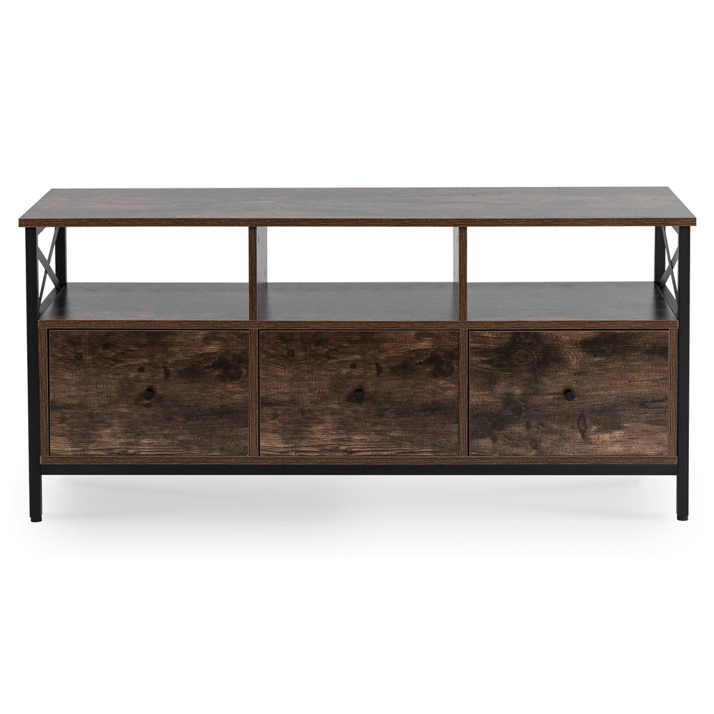 ZONE TV-Schrank 120 cm mit Schubladen Rustikale Eiche