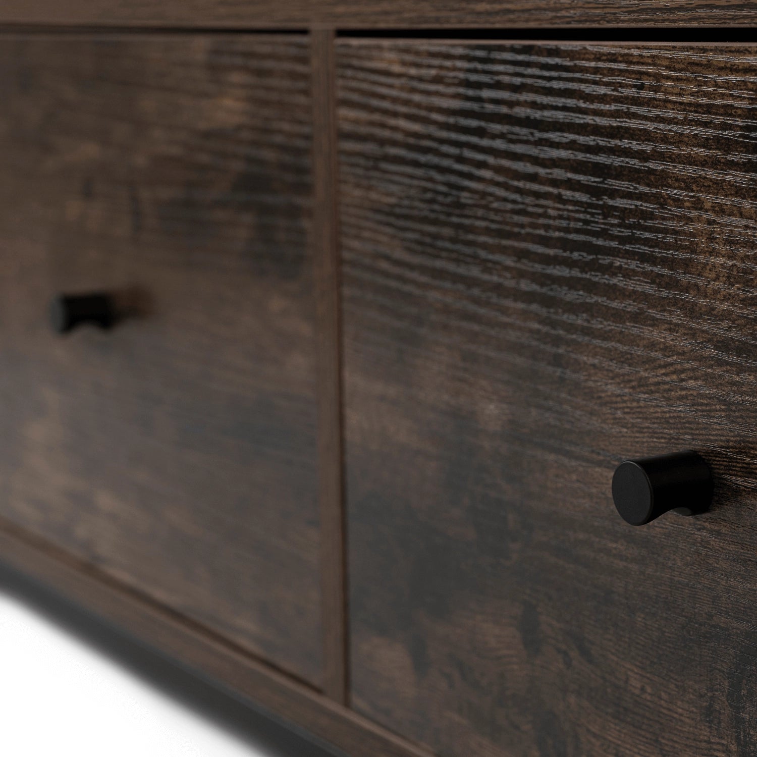 ZONE TV-Schrank 120 cm mit Schubladen Rustikale Eiche