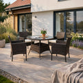 AZUL Gartenmöbel-Set Braun/Beige