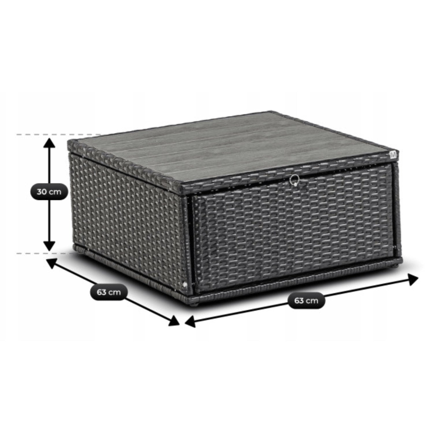 CALIENTE Gartenmöbel-Set Schwarz/Braun