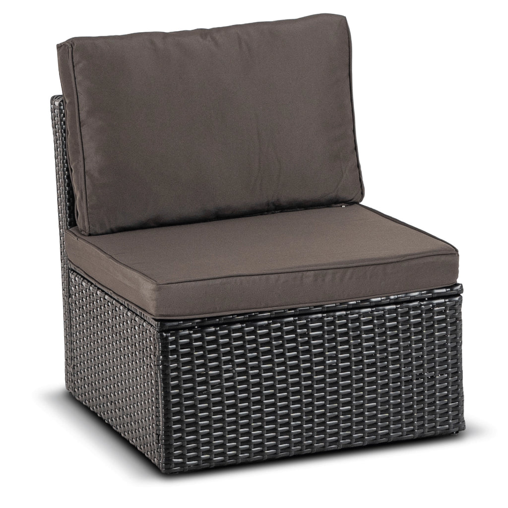 CALIENTE Gartenmöbel-Set Schwarz/Braun