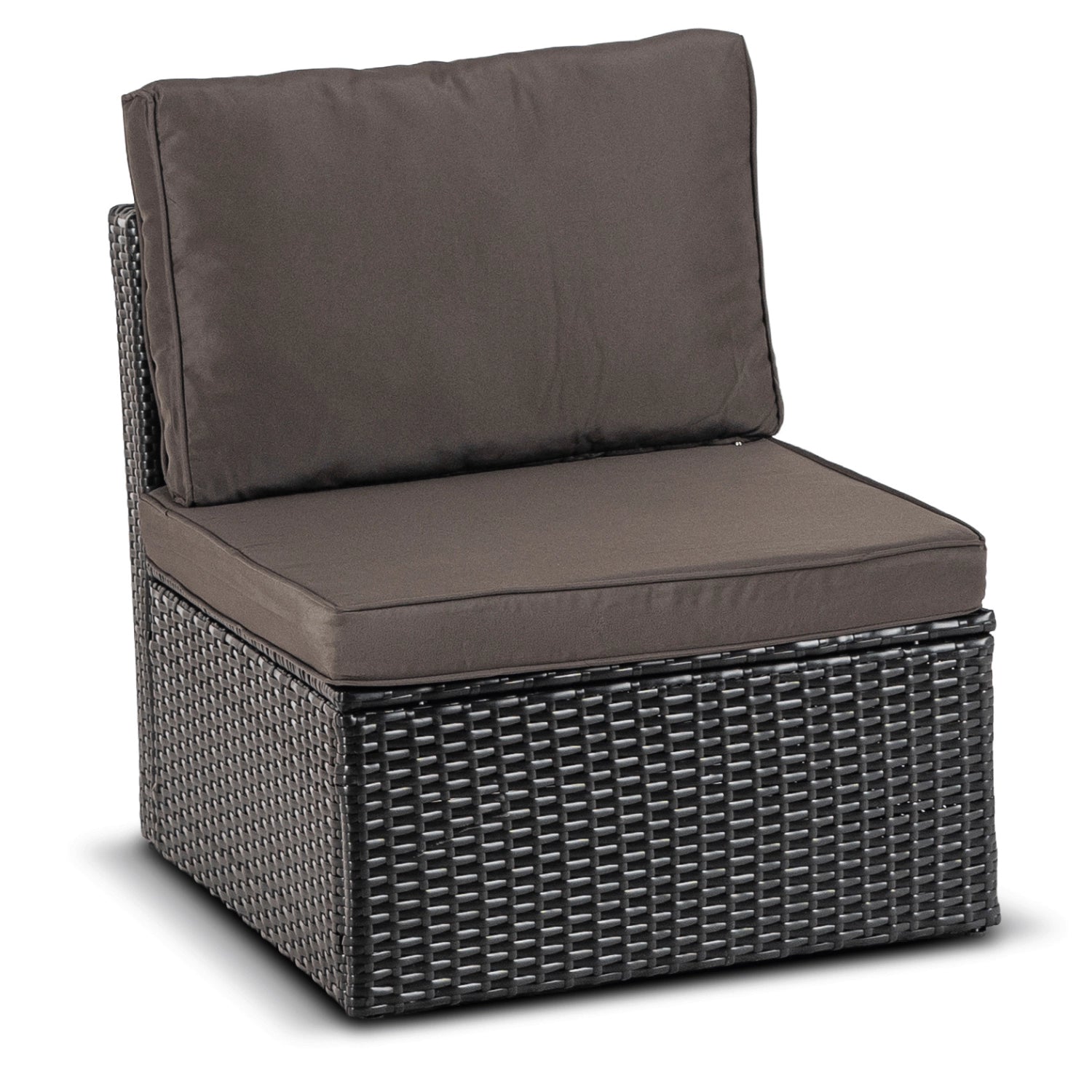 CALIENTE Gartenmöbel-Set Schwarz/Braun