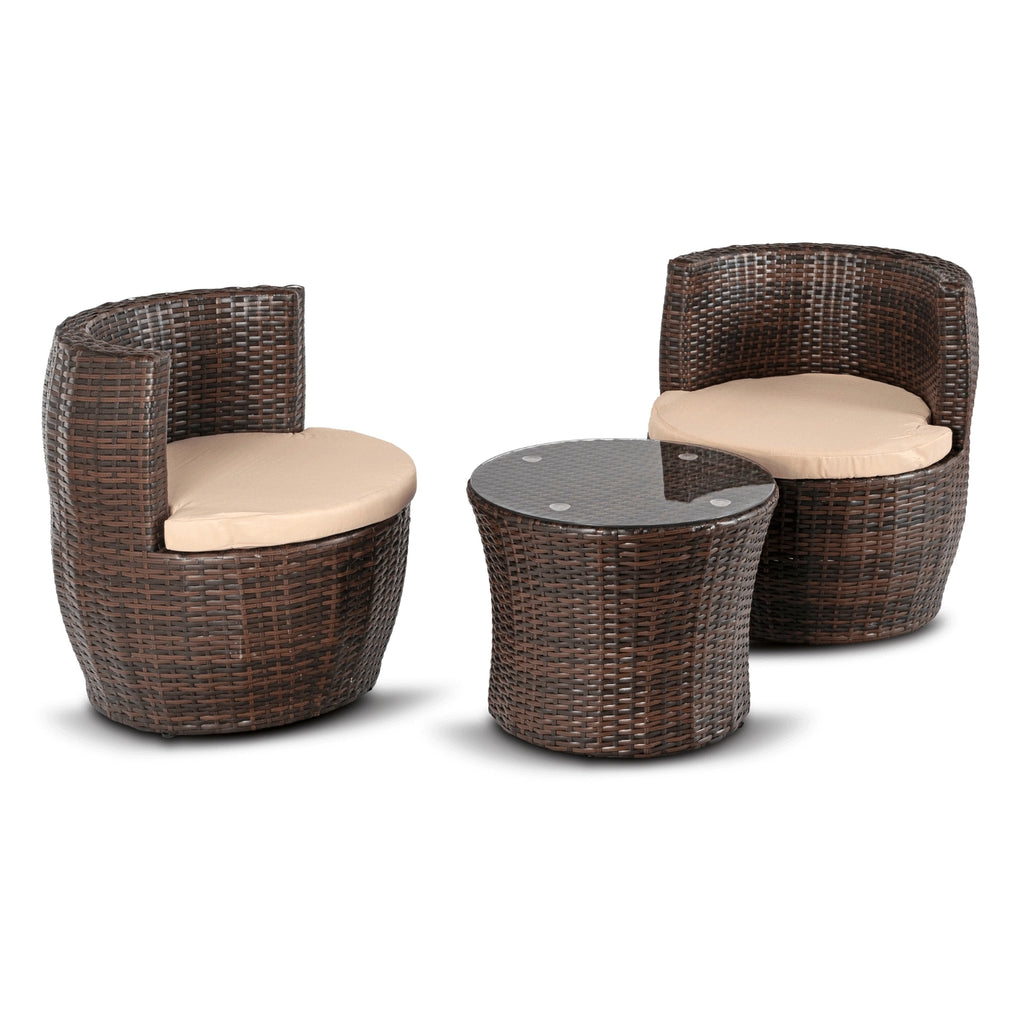 FRIO Gartenmöbel-Set Braun/Beige