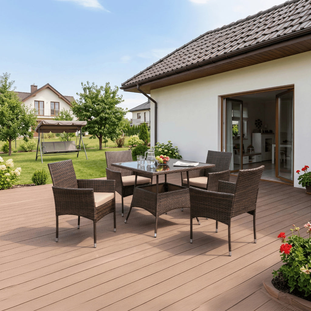 MORADO Gartenmöbel-Set Braun/Beige