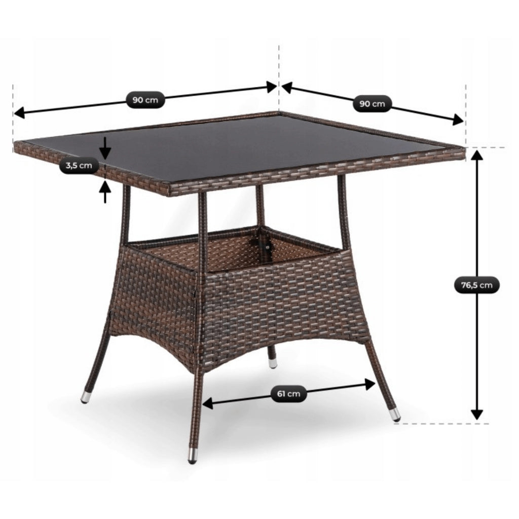 MORADO Gartenmöbel-Set Braun/Beige