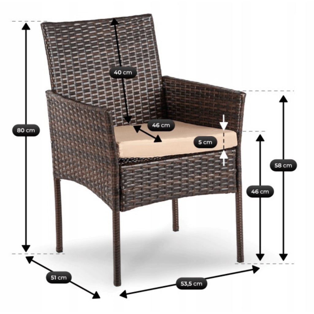 MORADO Gartenmöbel-Set Braun/Beige