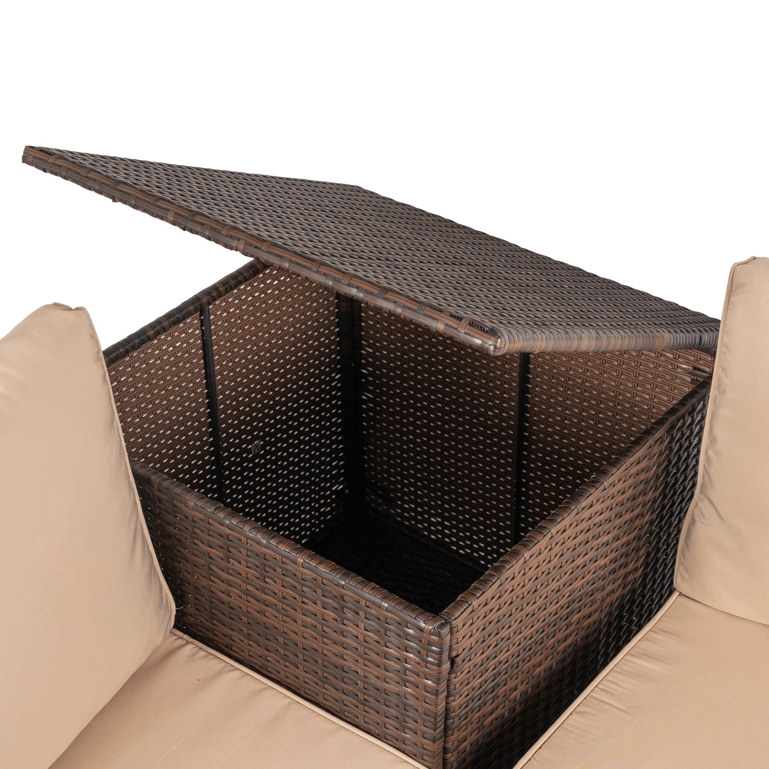 NEGRO Gartenmöbel-Set Braun/Beige