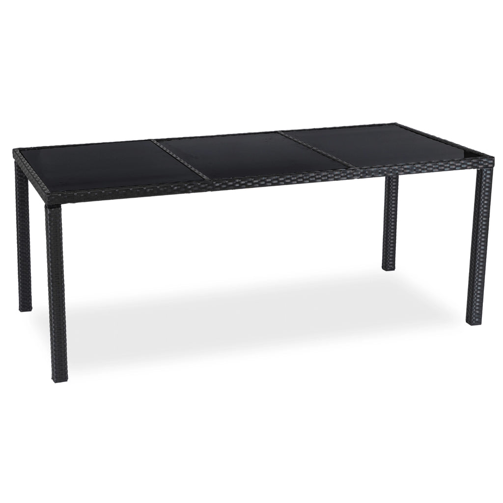 POMONA Gartenmöbel-Set Schwarz/Beige