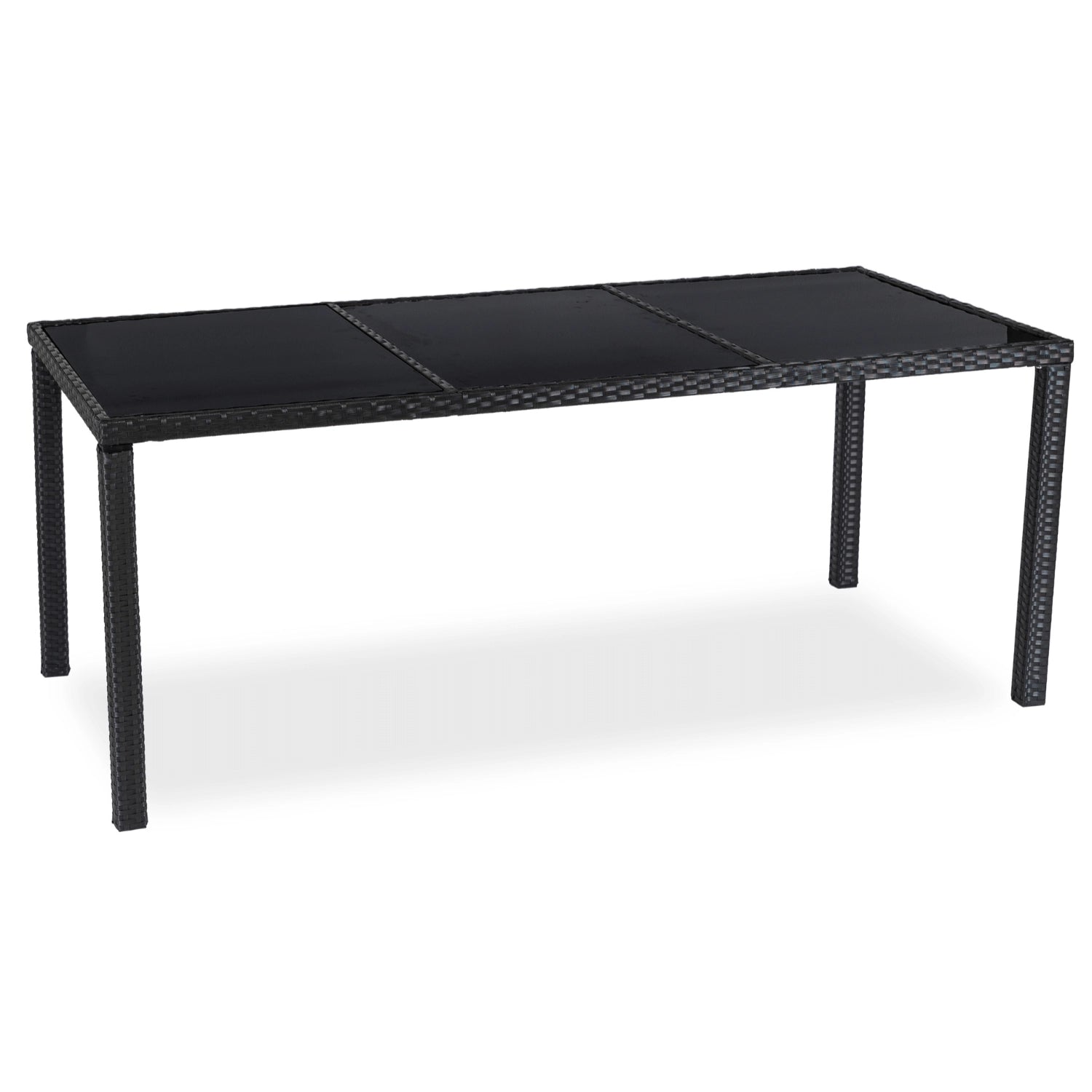 POMONA Gartenmöbel-Set Schwarz/Beige
