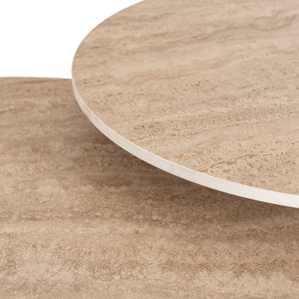 AVILA Couchtisch-Set Travertin/Beige