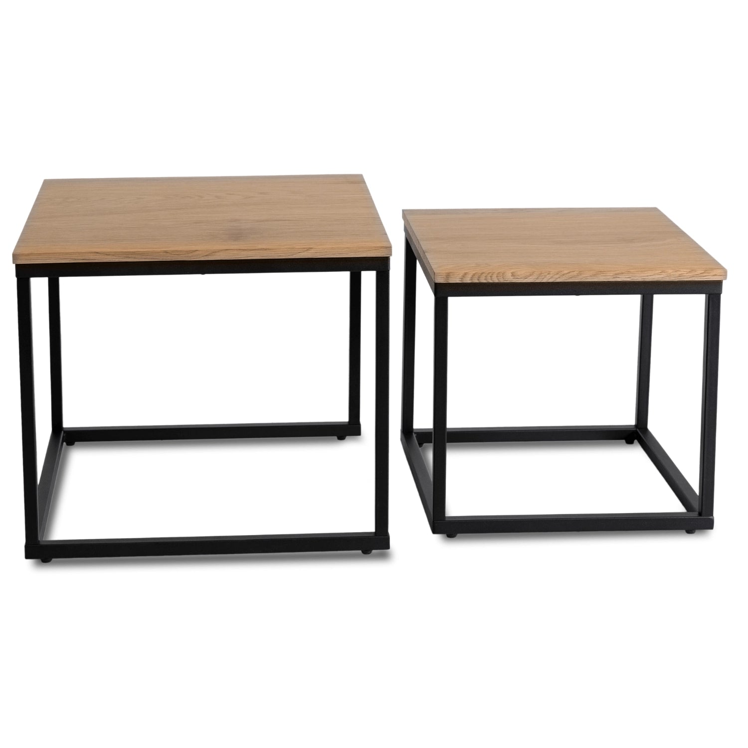 CARMI Couchtisch-Set Goldene Eiche Schwarz